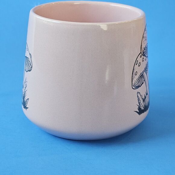 Mushrooms Pink Mug Counter Culture Fly Agaric / Amanita Ceramic Coffee Tea Mug - Picture 2 of 6